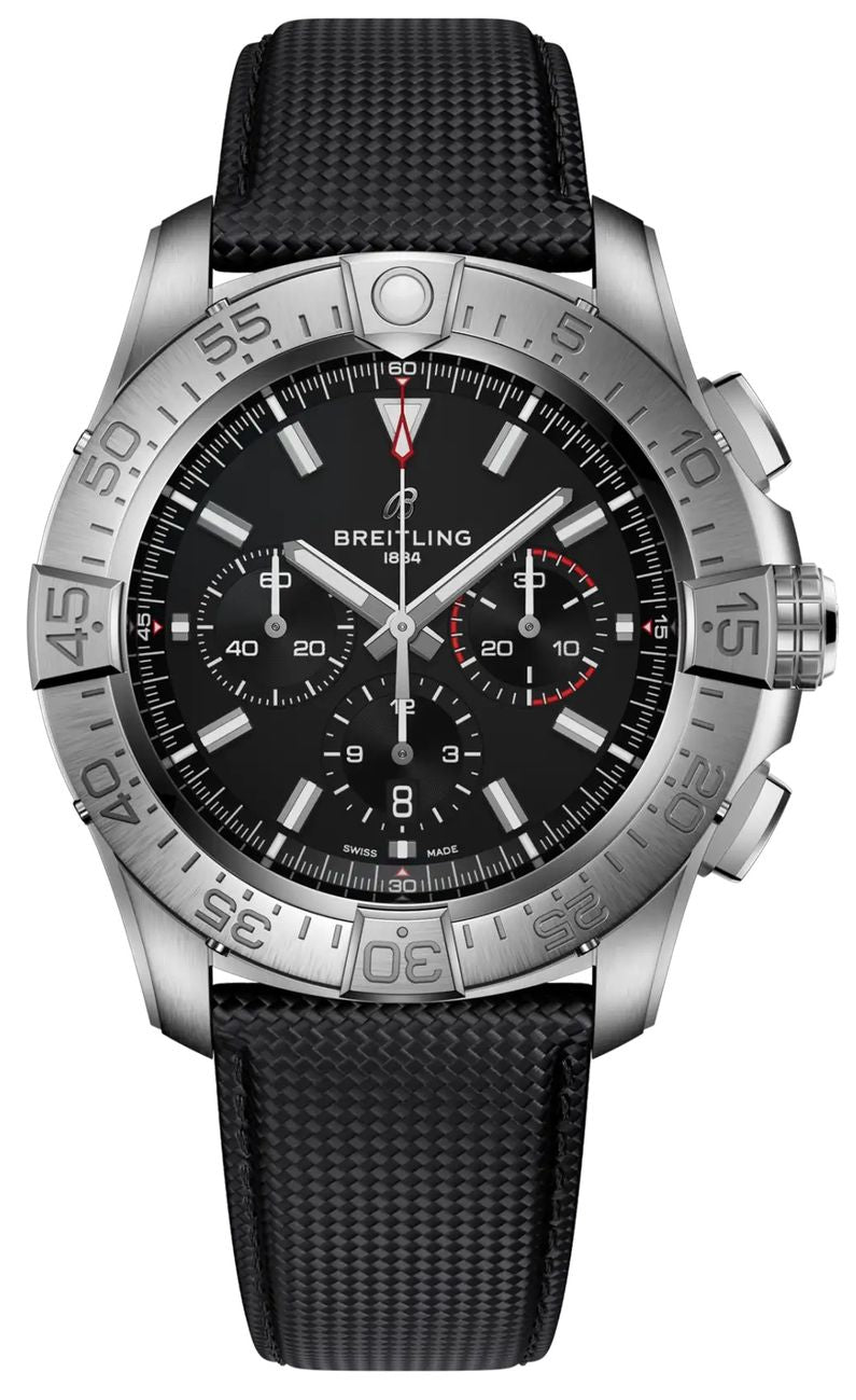 BREITLING Super Avenger B01 Chronograph 46 Black Dial Men'S Watch Eb0148101B1X1 1