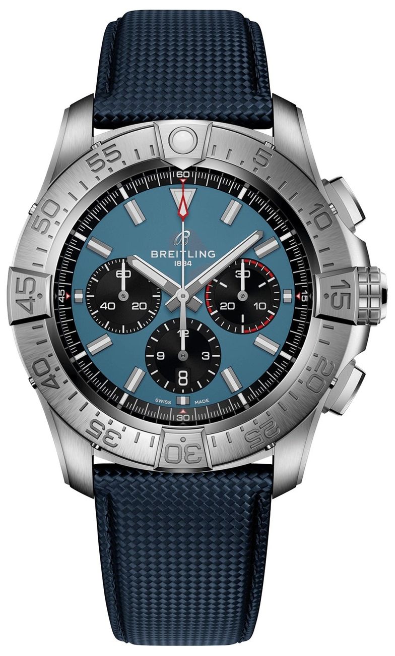 BREITLING Super Avenger B01 Chronograph 46 Blue Dial Men'S Watch Eb0148101C1X1 1