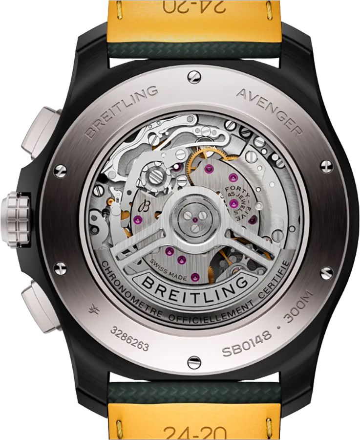 BREITLING Super Avenger Chronograph Night Mission Men'S Watch Sb0148101B1X1 3