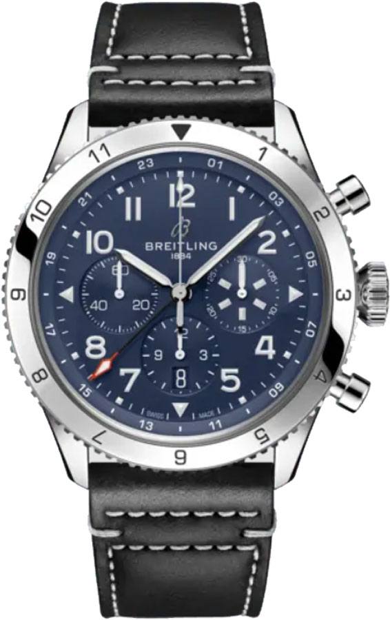 BREITLING Super Avi B04 Blue Dial Steel Men'S Watch Ab04451A1C1X1 1