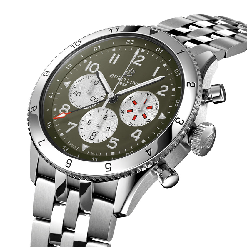 BREITLING Super Avi Curtiss Warhawk Steel Men'S Watch Ab04452A1L1A1 2