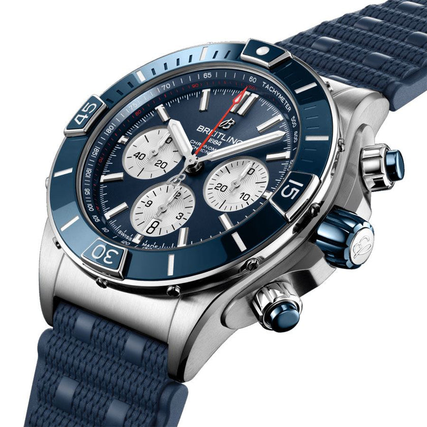 BREITLING Super Chronomat B01 44 Blue Dial Men'S Watch Ab0136161C1S1 2
