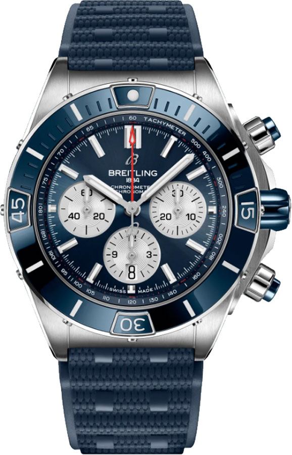 BREITLING Super Chronomat B01 44 Blue Dial Men'S Watch Ab0136161C1S1 1