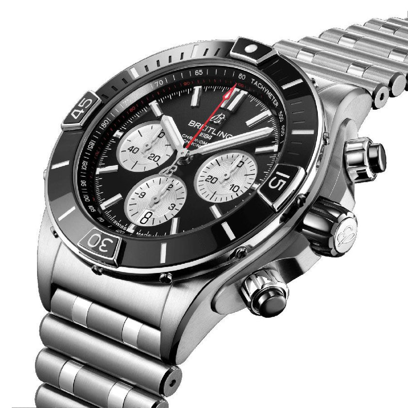 BREITLING Super Chronomat B01 44 Steel Men'S Watch Ab0136251B1A1 2