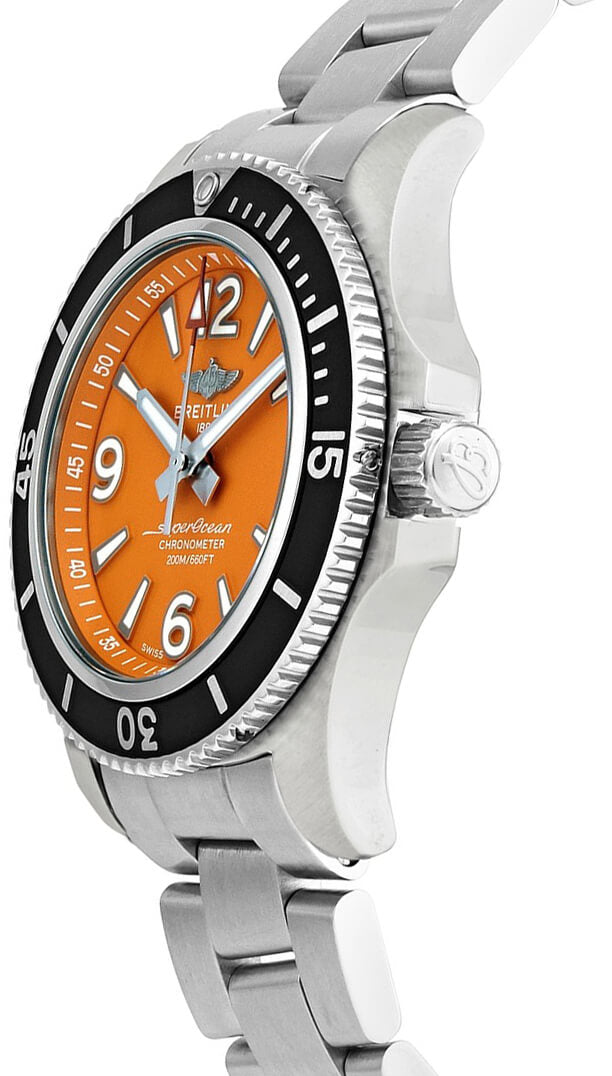 BREITLING Superocean 36 Orange Dial Women'S Watch A17316D71O1A1 2