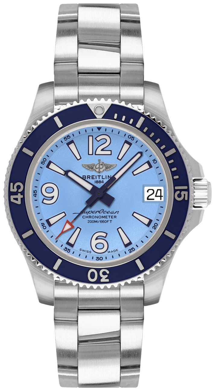 BREITLING Superocean 36 Women'S Blue Watch A17316D81C1A1 1