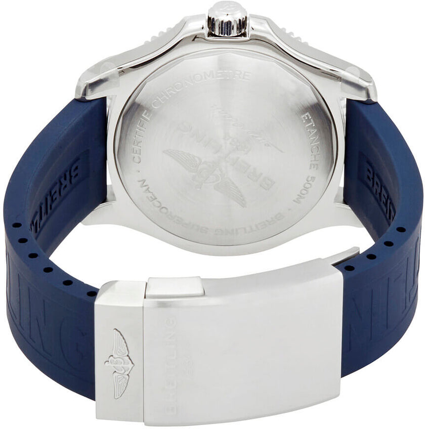 BREITLING Superocean 42 Blue Rubber Strap Men'S Watch A17366D81C1S2 3