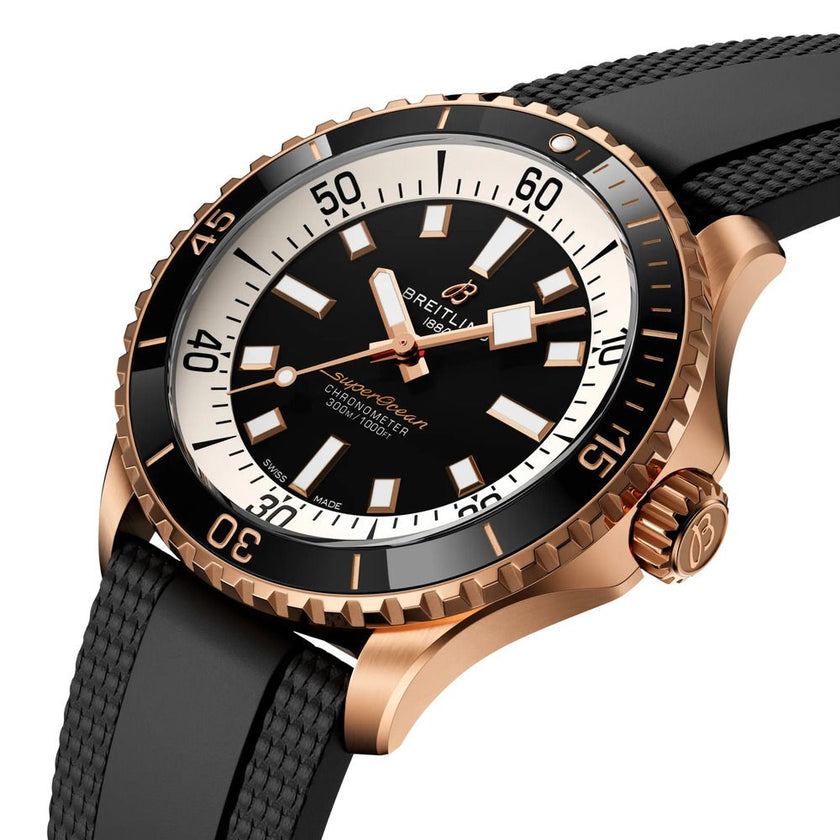 BREITLING Superocean Automatic 42 Red/Rose Gold Men'S Watch R17375211B1S1 3