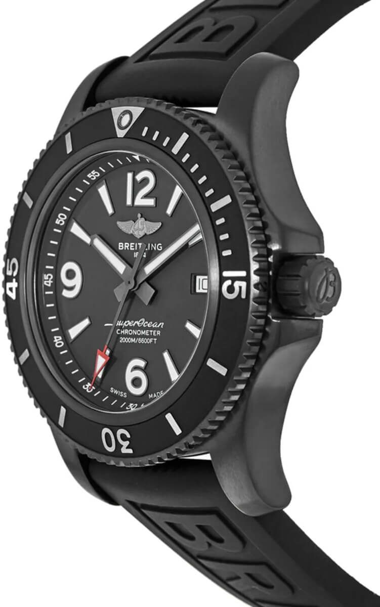BREITLING Superocean Automatic 46 Black Steel Men'S Watch M17368B71B1S2 3