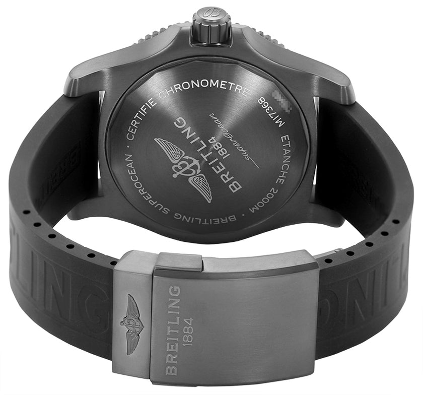 BREITLING Superocean Automatic 46 Black Steel Men'S Watch M17368B71B1S2 4