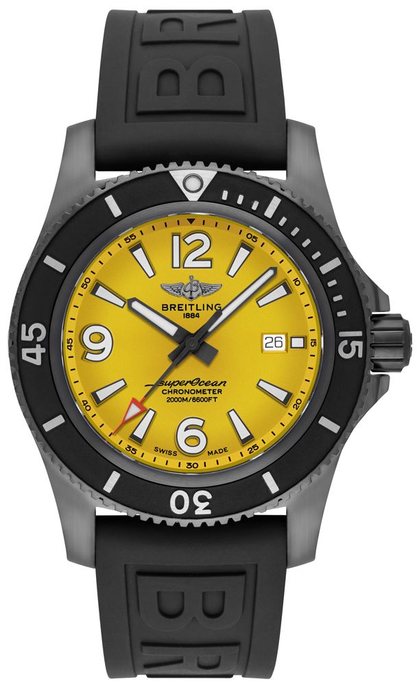 BREITLING Superocean Automatic Yellow Dial Men'S Watch M17368D71I1S2 1