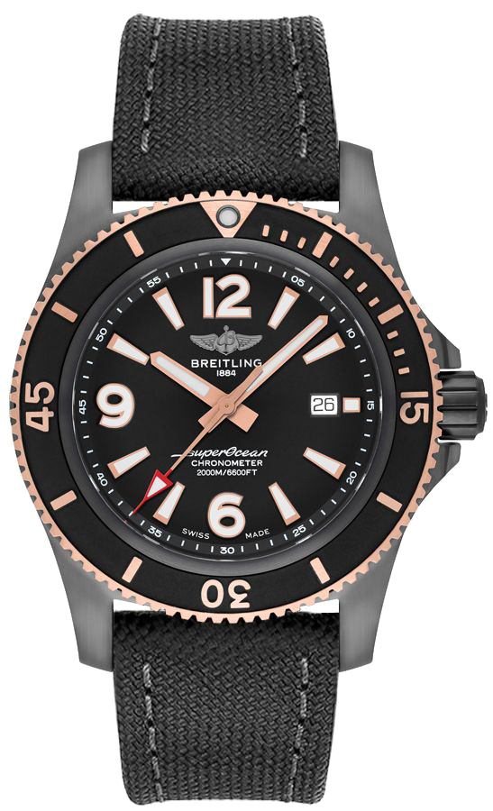 BREITLING Superocean Black Steel & Rose Gold Men'S Watch U17368221B1W1 1