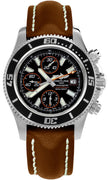 BREITLING Superocean Chronograph Brown Strap Men'S Watch A1334102/Ba85-437X 1