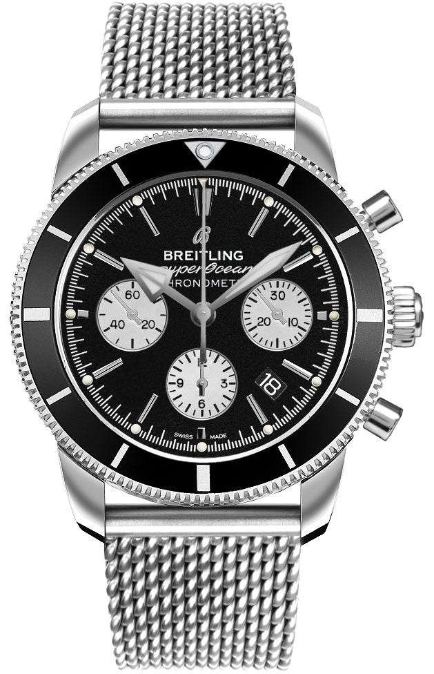 BREITLING Superocean Heritage Ii B01 Chronograph 44 Black Dial Men'S Watch Ab0162121B1A1 1