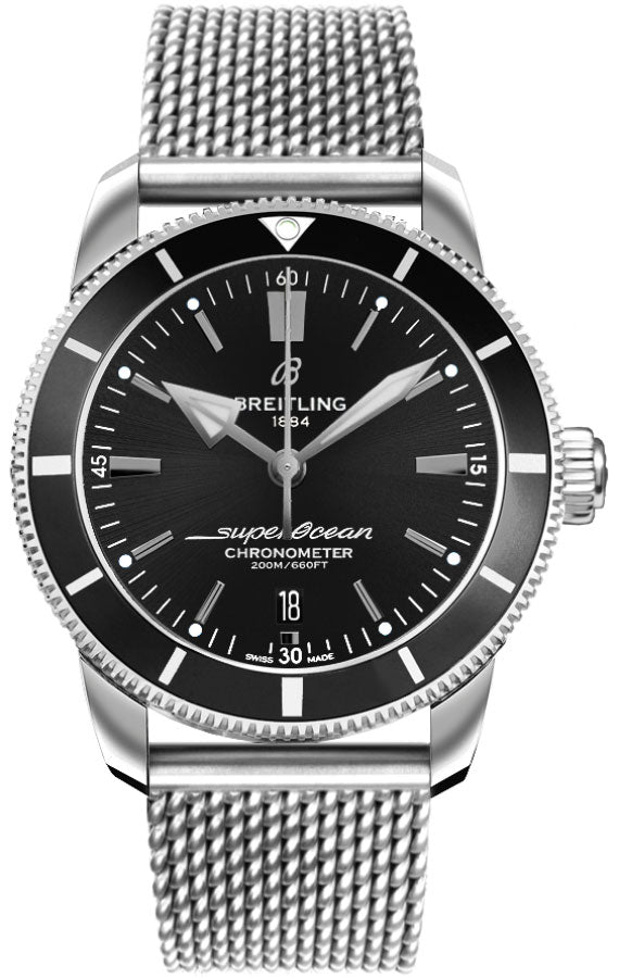 BREITLING Superocean Heritage Ii B20 Automatic 44 Black Dial Steel Case Men'S Watch Ab2030121B1A1 1