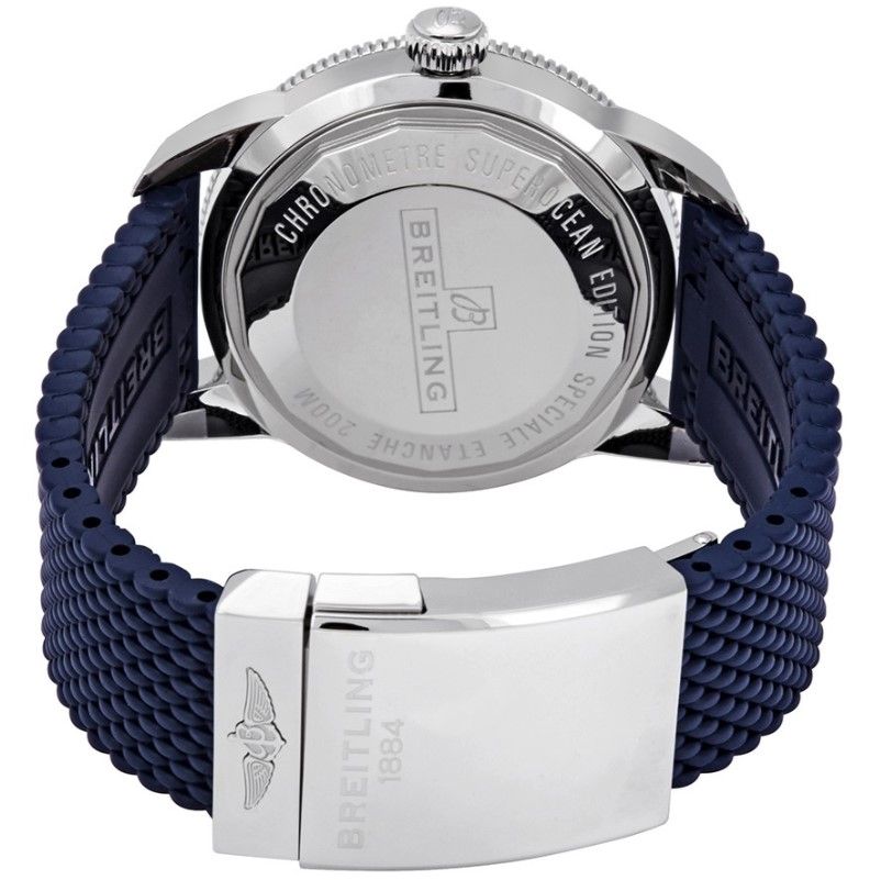 BREITLING Superocean Heritage Ii B20 Automatic 44 Blue Rubber Men'S Watch Ab2030161C1S1 3