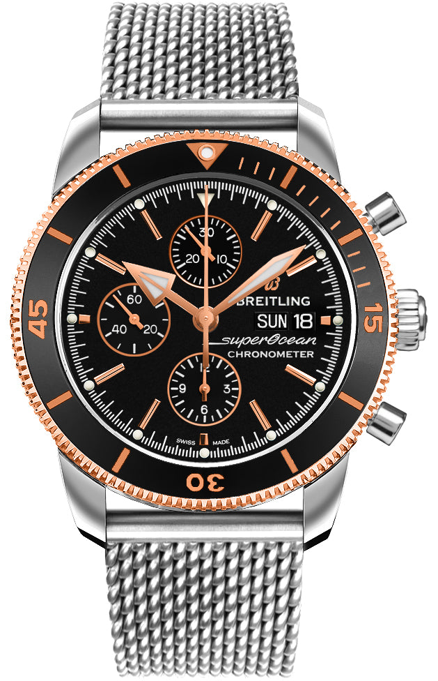 BREITLING Superocean Heritage Ii Chronograph 44 Steel & 18K Rose Gold Men'S Watch U13313121B1A1 1