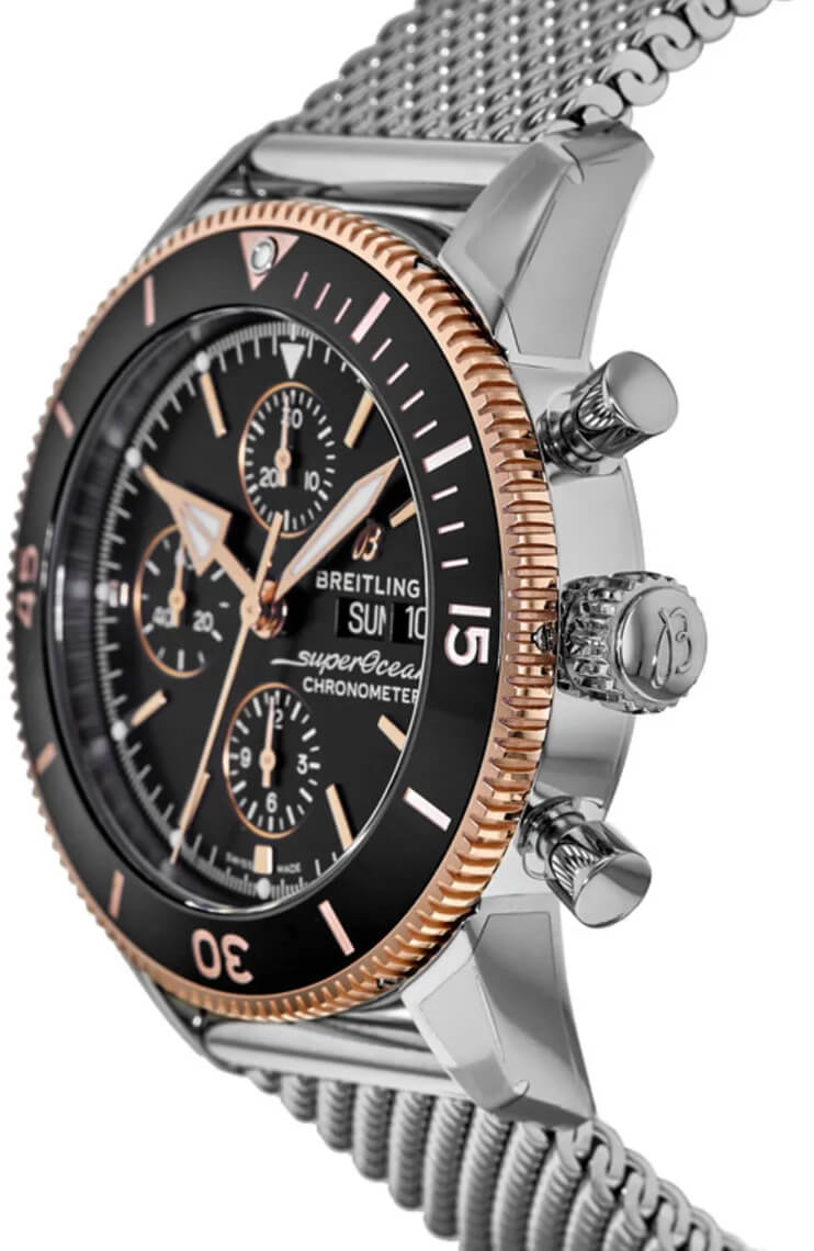 BREITLING Superocean Heritage Ii Chronograph 44 Steel & 18K Rose Gold Men'S Watch U13313121B1A1 2