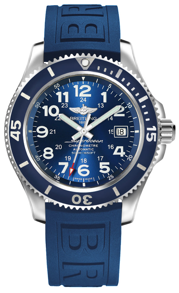BREITLING Superocean Ii 42 Men'S Blue Dial Watch A17365D11C1S2 1