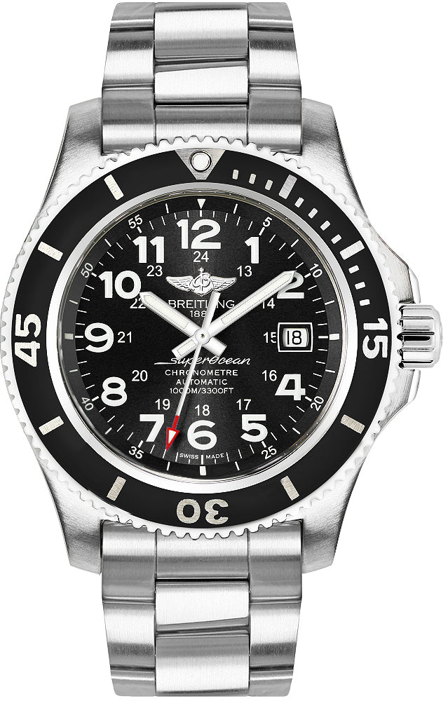 BREITLING Superocean Ii 44 Black Dial Steel Men'S Watch A17392D71B1A1 1