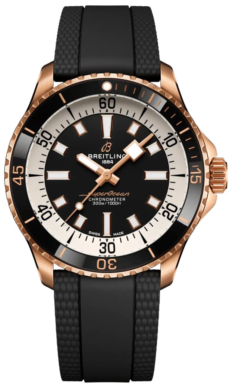 BREITLING Superocean Automatic 42 Red/Rose Gold Men'S Watch R17375211B1S1 1