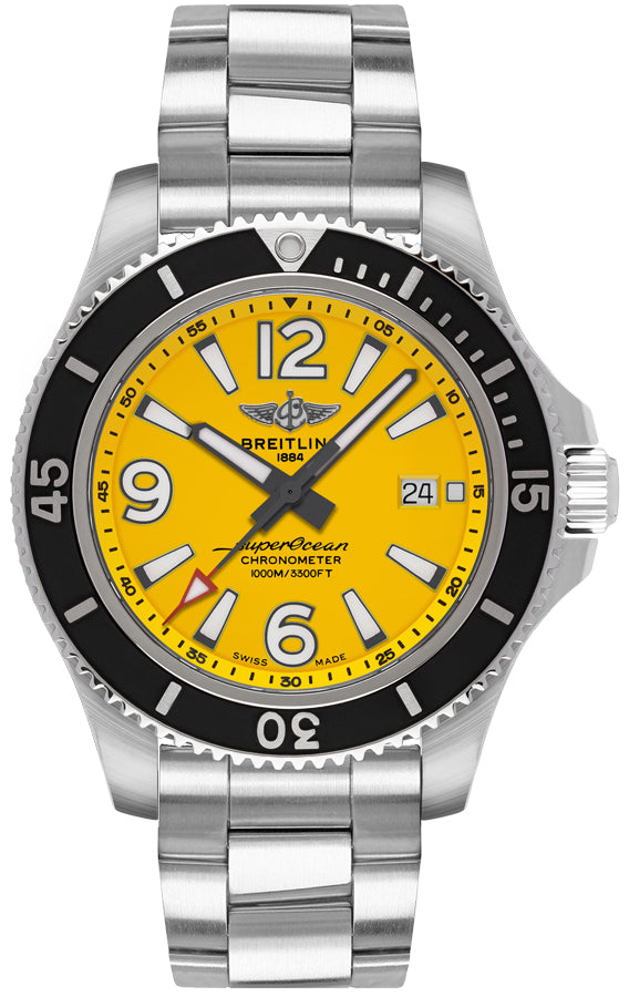 BREITLING Superocean Automatic 44 Yellow Dial Men'S Watch A17367021I1A1 1