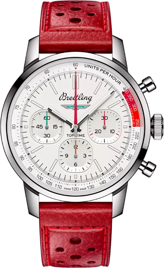 BREITLING Top Time B01 Ford Thunderbird Silver Dial Men'S Watch Ab01766A1A1X1 1