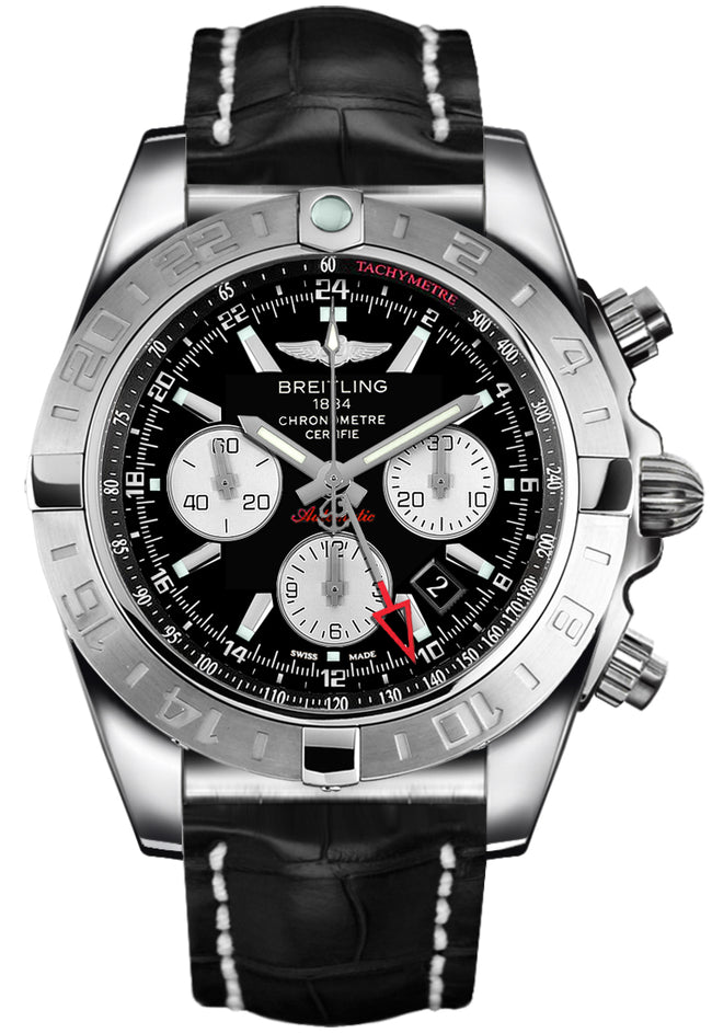 BREITLING Chronomat 44 Gmt Black Dial Men'S Watch Ab042011/Bb56-743P 1
