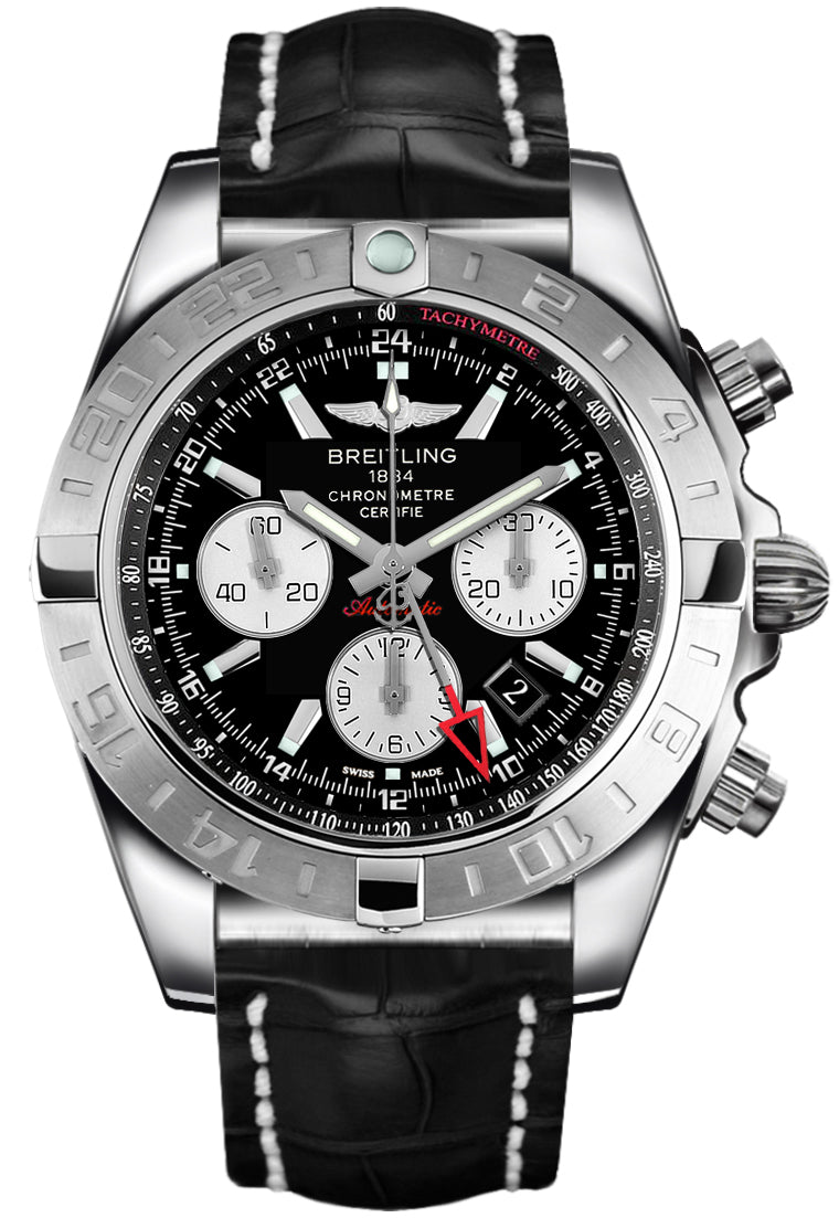BREITLING Chronomat 44 Gmt Black Dial Men'S Watch Ab042011/Bb56-743P 1