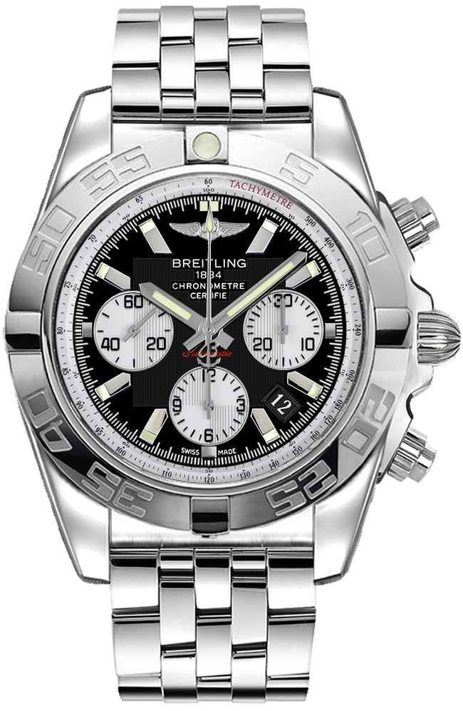 BREITLING Chronomat 44 Black Dial Chronograph Men'S Watch Ab0110121B1A1 1