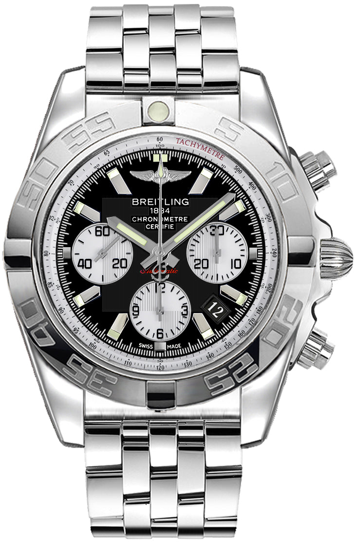 BREITLING Chronomat 44 Black Dial Chronograph Men'S Watch Ab0110121B1A1 1