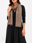 Gucci Logo Small Jacquard Wool & Silk-Blend Scarf