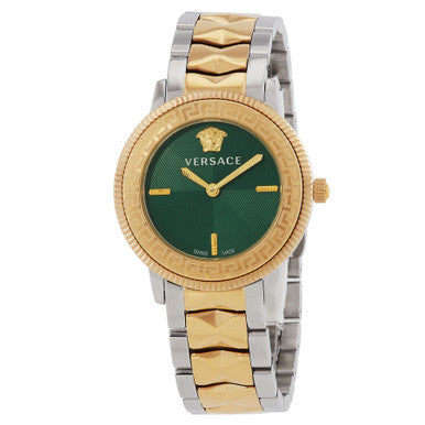 VERSACE  V-Tribute Quartz Green Dial Two-Tone Ladies Watch (Arriving In Delhi) image 0