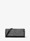 MICHAEL KORS Jet Set Medium Embellished Metallic Leather Clutch image 0