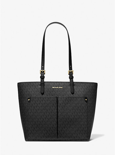 Michael Kors Jet Set Medium Logo Pocket Tote Bag - Black image 2