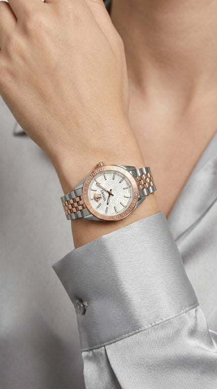 Versace V-Code Quartz Silver Dial Ladies Watch image 0