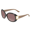 [AT DELHI] FERRAGAMO Brown Gradient Oval Sunglasses SF668 001 57 image 1