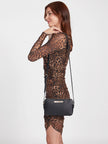 Guess Kyrie Saffiano Top-Zip Crossbody - Black image 1