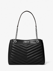 MICHAEL KORS  Whitney Medium Quilted Tote Bag - Silver Black (Arriving In Delhi) image 2