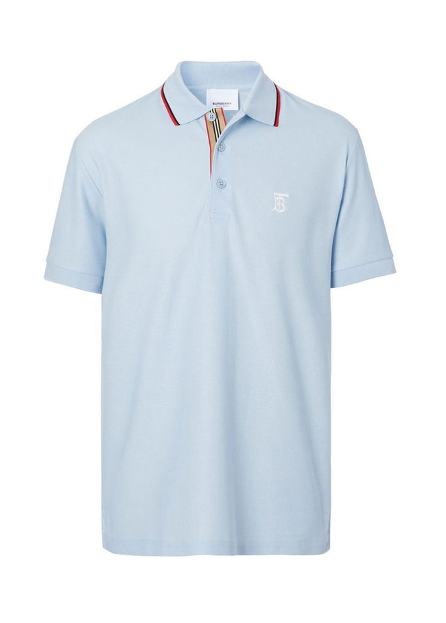 [AT DELHI] BURBERRY Icon Stripe Placket Cotton Pique Polo Shirt image 1
