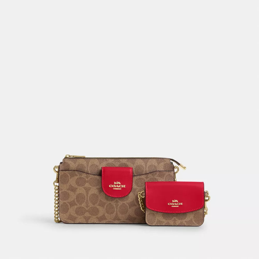 COACH Poppy Crossbody Bag In Signature Canvas image 0