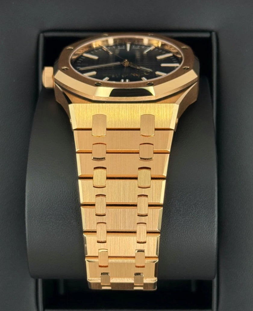 Audemars Piguet Royal Oak  15510OR.OO.1320OR.01 Pink Gold Blue Grande Tapisserie Dial 41 mm