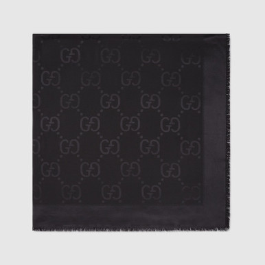 GUCCI Gg Wool And Silk Jacquard Shawl image 5