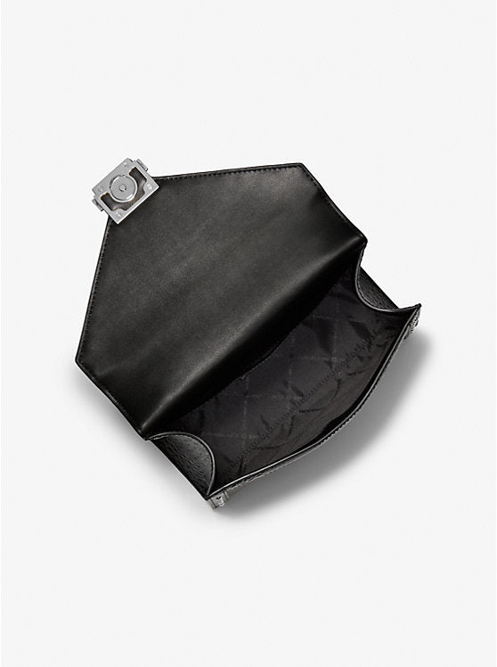 MICHAEL KORS Whitney Medium Signature Logo and Leopard Print Calf Hair Shoulder Bag - Black (Arriving In Delhi) image 2