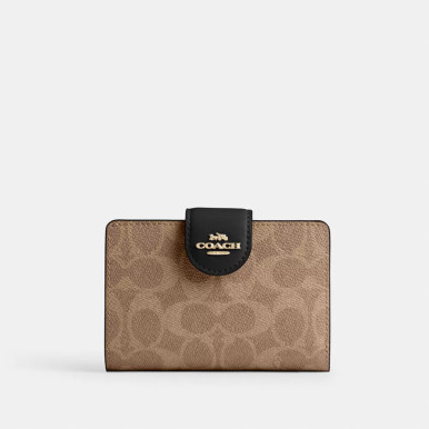 COACH Medium Corner Zip Wallet In Signature Canvas image 6