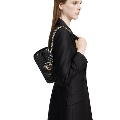 GUCCI GG Marmont Small Shoulder Bag - Black image 2