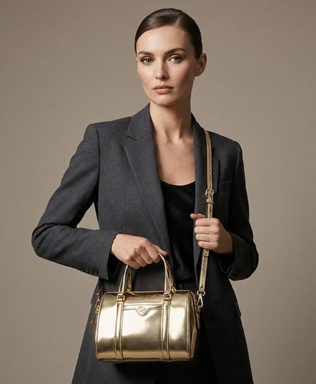 MICHAEL KORS Jet Set Small Metallic Convertible Crossbody Bag image 1