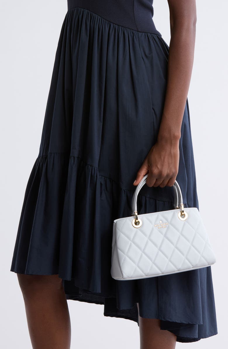 KATE SPADE Carey Small Quilted Sullivan Satchel Bag - Stone Path image 1
