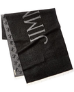 JIMMY CHOO Logo All Over Wool Scarf Black image 0