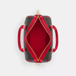 COACH Rowan Satchel Bag In Signature Canvas - Walnut/Bold Red image 2